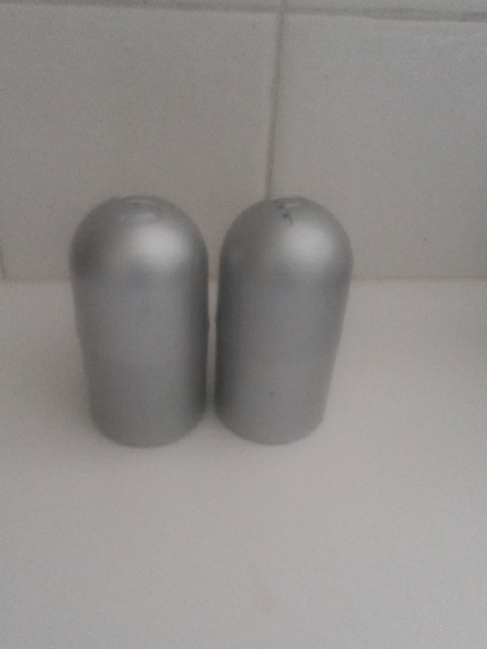 Fake Gag Silver  Salt and Pepper Shaker Set,